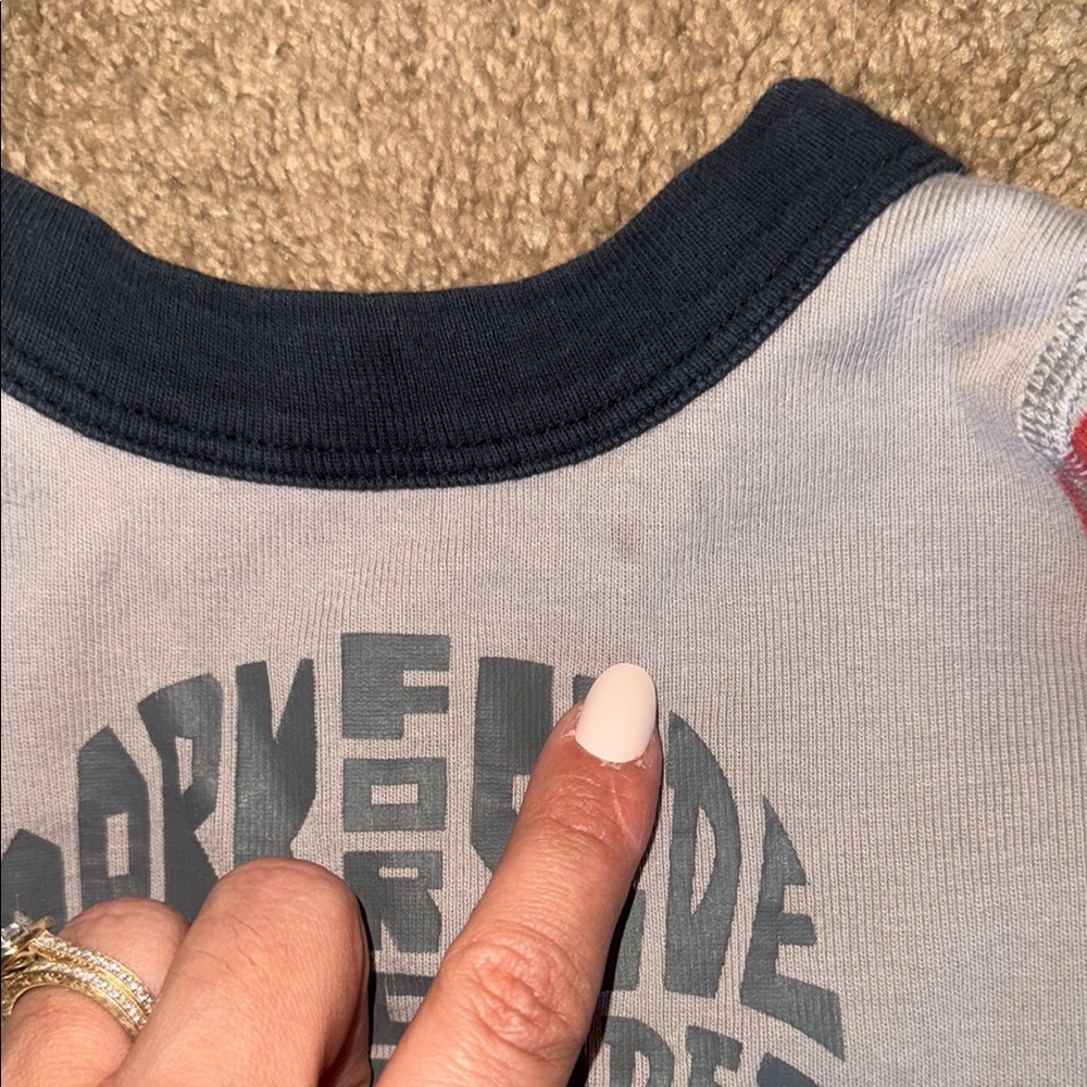 Hanna Andersson Cozy Red and Gray Striped Pajama Sets - Picture 6 of 6